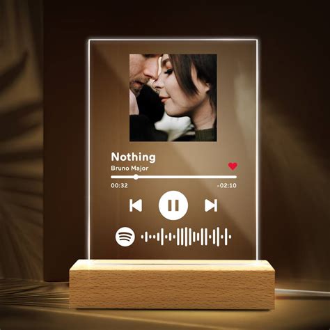 Nothing by Bruno Major Custom Spotify Code Music Smooth Night Light Pe – MySpotifyGlass