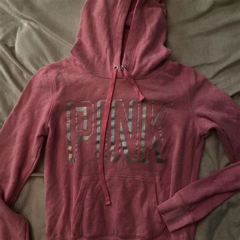 Pink Victoria’s Secret hoodie size small in great... - Depop