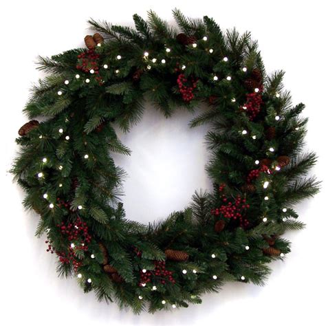 34795-Decorated-Fir-Artificial-Christmas-Wreath-Battery-Operated-LED ...