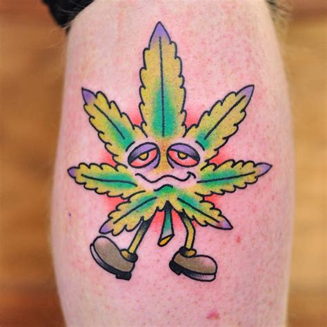 420 Weed Leaf Tattoo By Melbourne Tattooist Kane Berry – Vic Market Tattoo