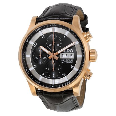 Mido Multifort Automatic Chronograph Black Dial Men's Watch M0056143606252 - Multifort - Mido ...