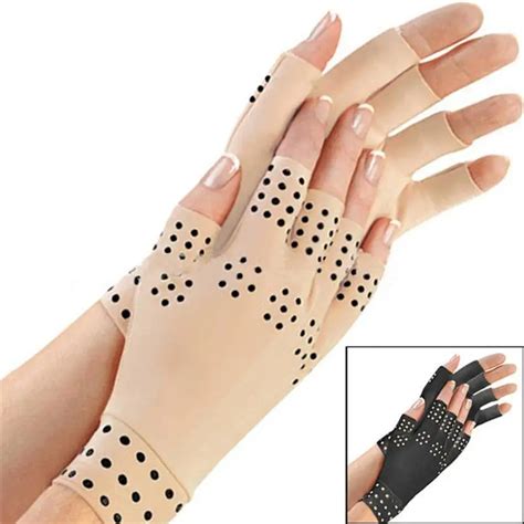 1 Pair Anti Arthritis Hands Gloves Magnetic Therapy Health Care Glove Rheumatoid Hand Pain ...