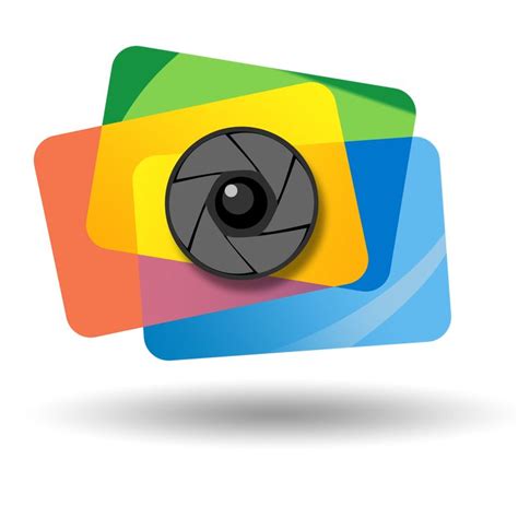 an image of a camera with different colors and shapes on the front, as well as a