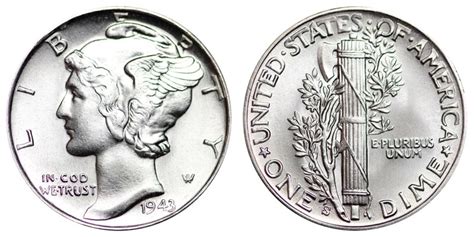 1943 S Mercury Silver Dime Coin Value Prices, Photos & Info