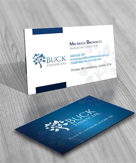 Professional, Upmarket, Finance Business Card Design for Buck Financial Group by Sing Wei ...