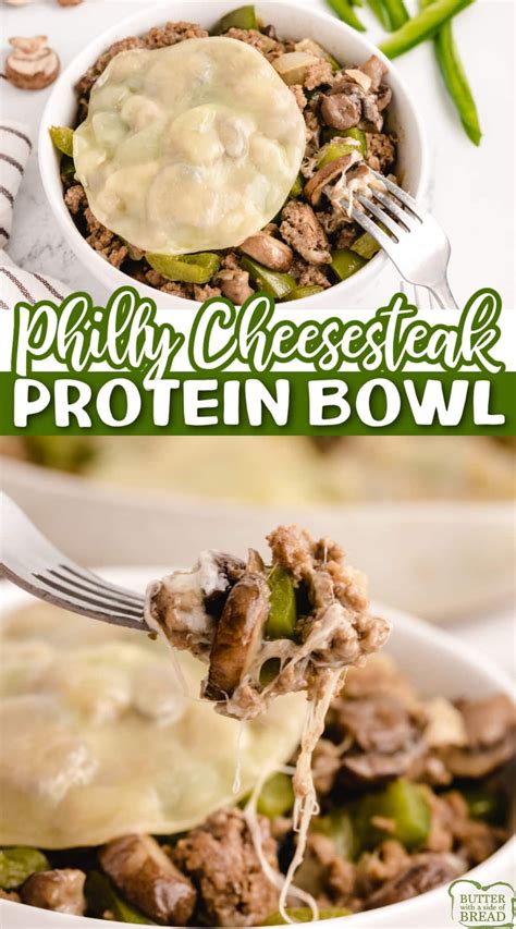 PHILLY CHEESESTEAK BOWLS | Healthy low carb dinners, High protein low carb recipes, Healthy high ...