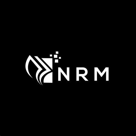 NRM credit repair accounting logo design on BLACK background. NRM ...