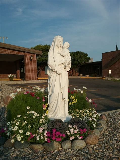 Large Marble Standing Famous Our Lady of Divine Providence Statue