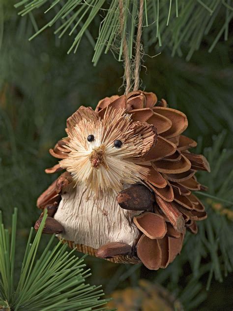 Hedgehog Ornaments, Set of 3 | Buy from Gardener's Supply Natural Christmas Ornaments, Christmas ...