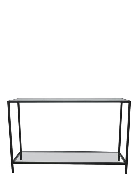 Milan Console Table Glass / Black – Home Gallery