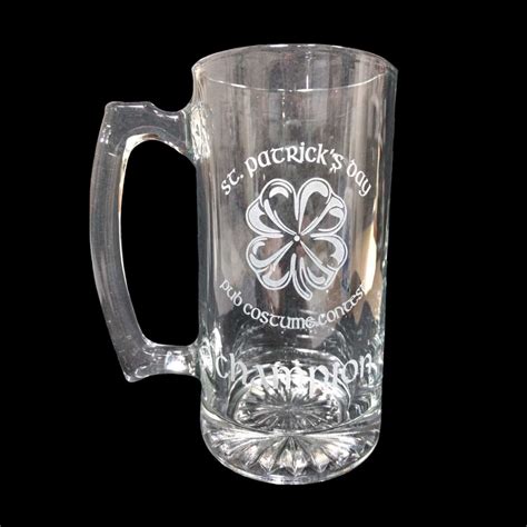 Engraved Glass Beer Mugs