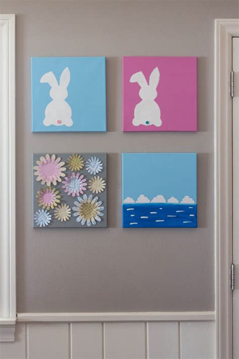 DIY Easter Bunny Canvas Wall Art • Rose Clearfield