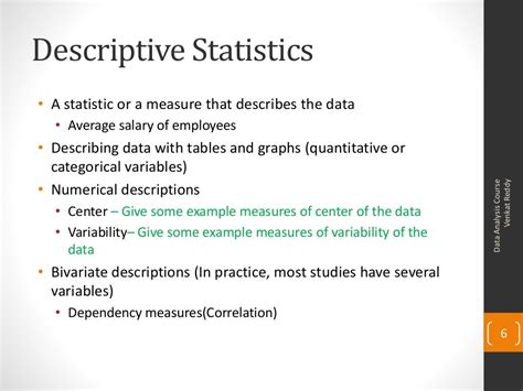 Descriptive statistics