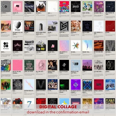 400 K-pop Albums Poster DIGITAL Wall Collage 4x6 / - Etsy