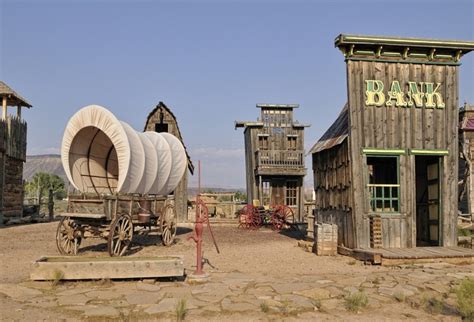 Buy LFEEY 10x8ft Far Wild West Theme Backdrop Western Cowboy Country Settlers Town Scene Wooden ...