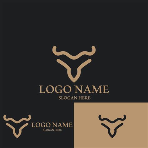 minimalist bull logo icon vector illustration template design 13358120 ...