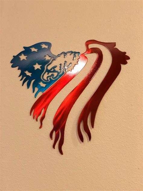 American Eagle / Metal Flag / Metal Wall Art - Etsy