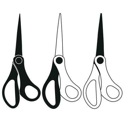 Sketch drawing of metal scissors silhouette 35591709 Vector Art at Vecteezy
