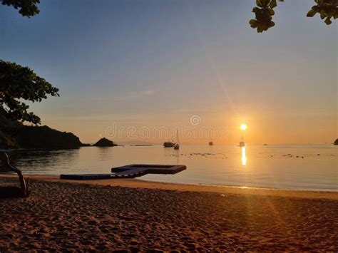 Sunset in Labuan Bajo stock image. Image of hotel, sylvia - 277293639