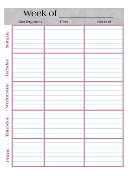 Teacher Planner Pages for Elementary Encore/Specials Teachers by Where ...