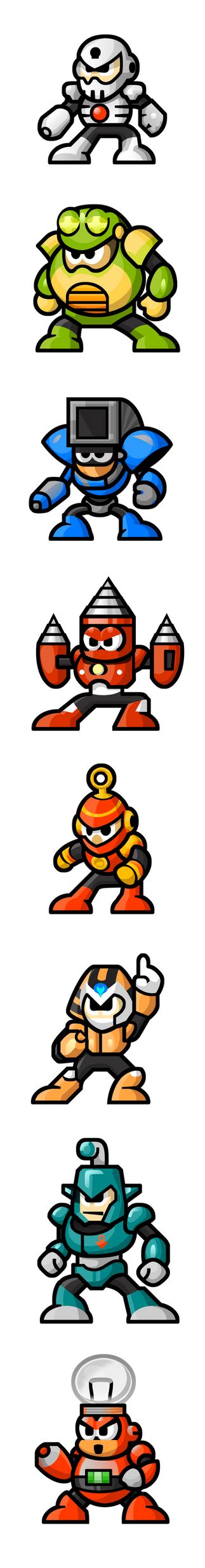 MegaMan 'Sprites'-Bosses of 4 by WaneBlade on DeviantArt