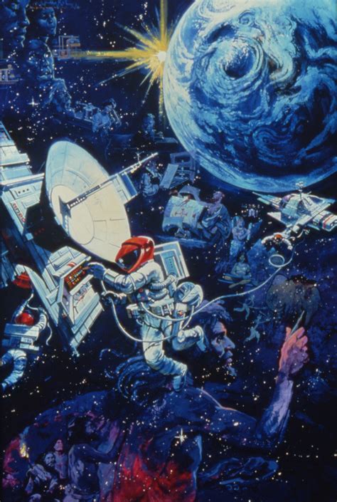 The mural by Claudio Mazzoli at the entrance to Spaceship Earth in EPCOT - RetroWDW