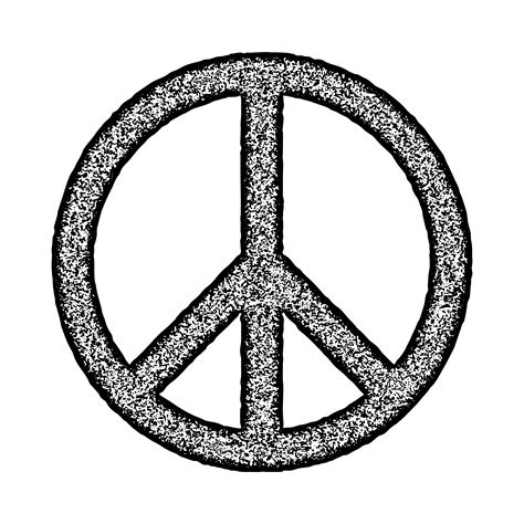 Peace symbol, Hand drawn brush, illustration 265778 Vector Art at Vecteezy