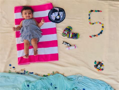 Baby Photoshoot ideas at home beach theme | Baby photoshoot, Newborn baby photoshoot, Summer ...