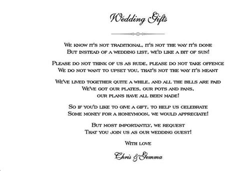 wedding gift poem - Google Search | Wedding invitation wording, Gift list wording, Wedding gift poem