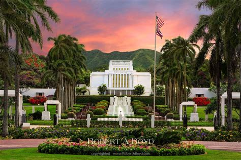 Laie Hawaii Temple. Robert A. Boyd Fine Art and LDS Temples