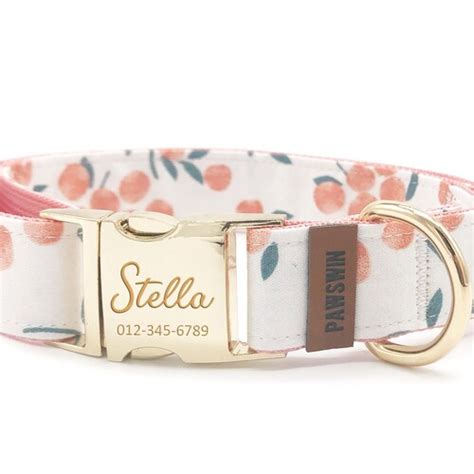 Custom Flower Power Personalized Dog Collar - Etsy