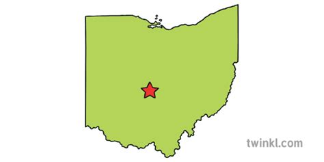 Ohio State Map With Capital