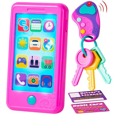 JOYIN Music Toy for kids, Play-act Pretend Play Smart Phone, Keyfob Key ...