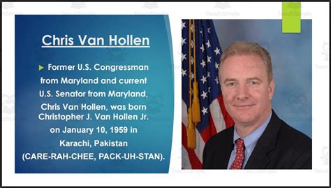 U.S. Senator Chris Van Hollen (MD) Biography PowerPoint by Teach Simple