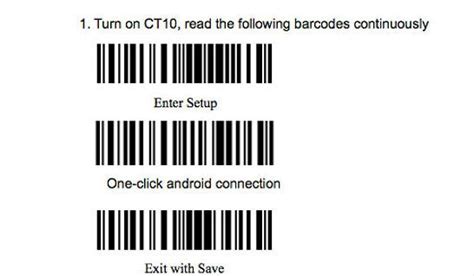 How to Setup your Bluetooth CT-10 Barcode Scanner on Android