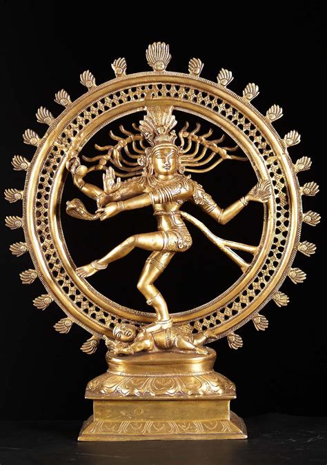 Brass Dancing Shiva as Lord of Dance Nataraja 22" (#72bs14z): Hindu ...