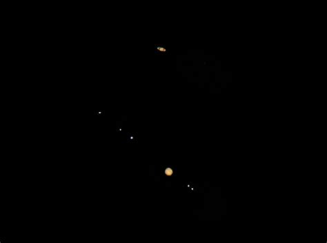 Jupiter, Saturn, some moons, and a star : r/astrophotography