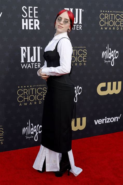 Billie Eilish Wore an Unexpected Take on the Black Corset Dress to the 2024 Critics Choice Awards