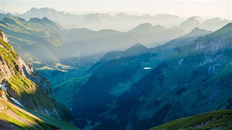 Awesome view from top of a mountain in the morning, in Switzerland [Wallpaper] | dotTech