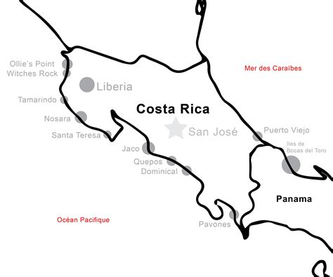 Costa Rica surf map | Surf maps, Costa rica, Surfing