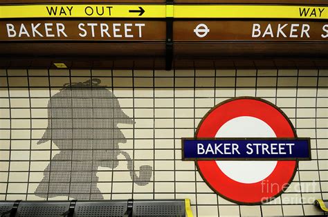 Sherlock Holmes Tiles At Baker Street Tube Station Photograph by Liz ...