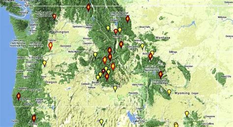 Map of wildfire in northwest, July 28, 2013 - Wildfire Today