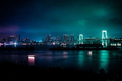 Blue City Night Wallpapers - Top Free Blue City Night Backgrounds - WallpaperAccess