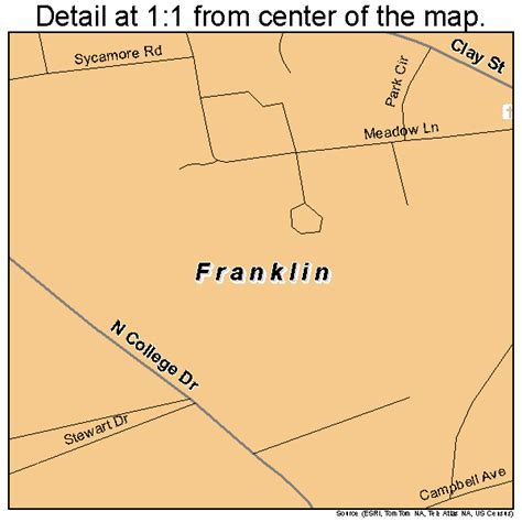 Franklin Virginia Street Map 5129600