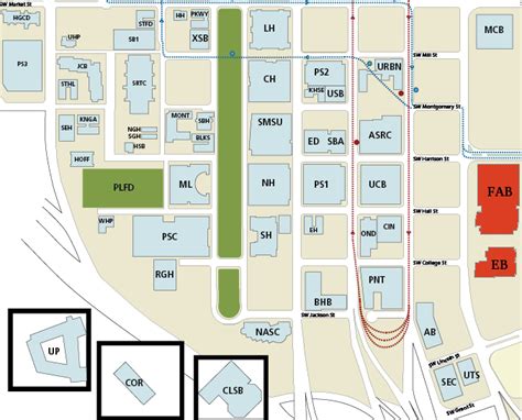 Psu Campus Map Portland - Fayina Theodosia