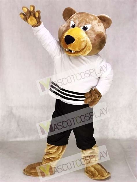 Fierce Brown Bear Mascot Costume Grizzlies Mascot Costume