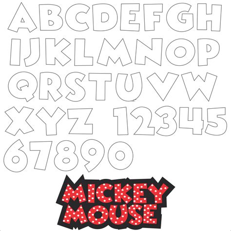 Letras De Mickey Mouse Para Imprimir Moldes De Letras Disney Font ...