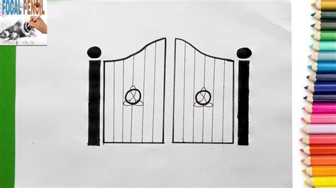 How To Draw A Gate ( VERY SIMPLE) - YouTube