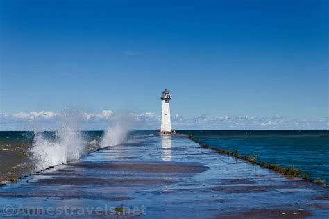 Waves on the Sodus Point Pier – Anne's Travels