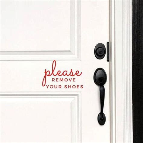 Please Remove Your Shoes Vinyl Door Decal Sticker. - Etsy